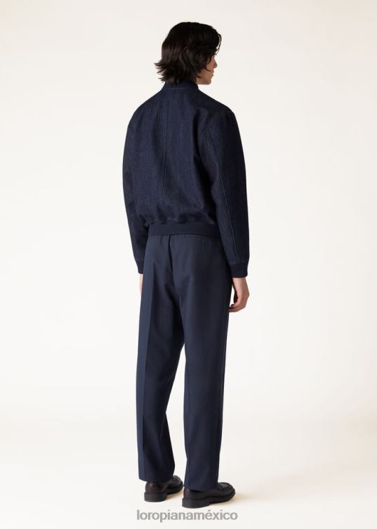 Loro Piana hombres bombardero adachi sombra azul (w0zp) 2FPNR863