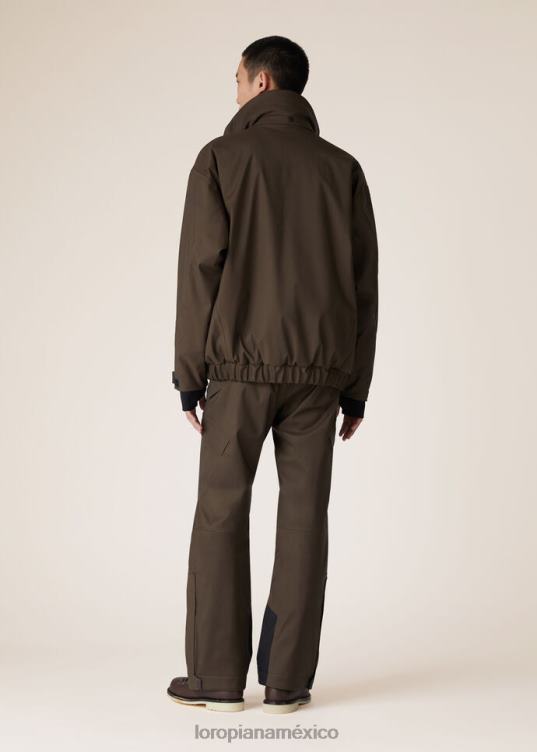 Loro Piana hombres chaqueta de esquí lech marrón mármol (h0hd) 2FPNR905