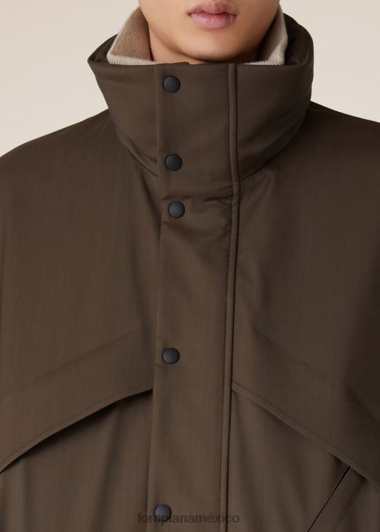 Loro Piana hombres chaqueta de esquí lech marrón mármol (h0hd) 2FPNR905