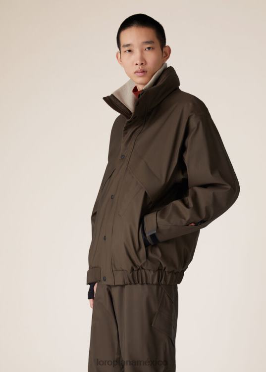 Loro Piana hombres chaqueta de esquí lech marrón mármol (h0hd) 2FPNR905