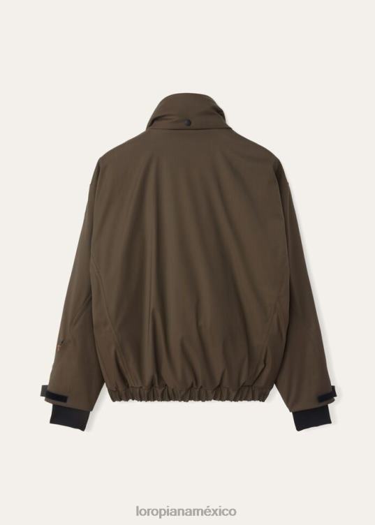 Loro Piana hombres chaqueta de esquí lech marrón mármol (h0hd) 2FPNR905