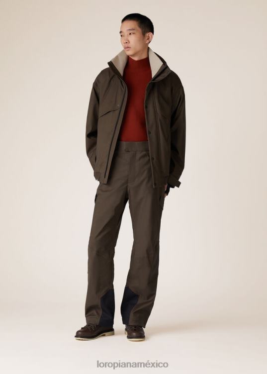 Loro Piana hombres chaqueta de esquí lech marrón mármol (h0hd) 2FPNR905