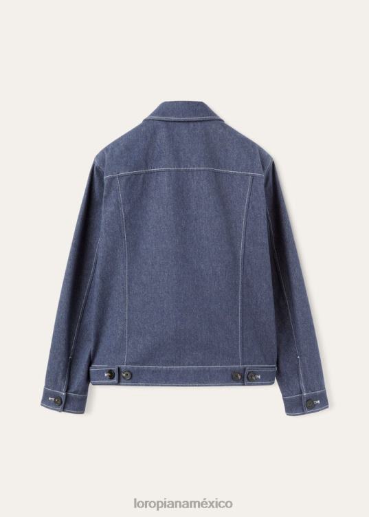 Loro Piana hombres chaqueta neive oleada azul (w13k) 2FPNR850