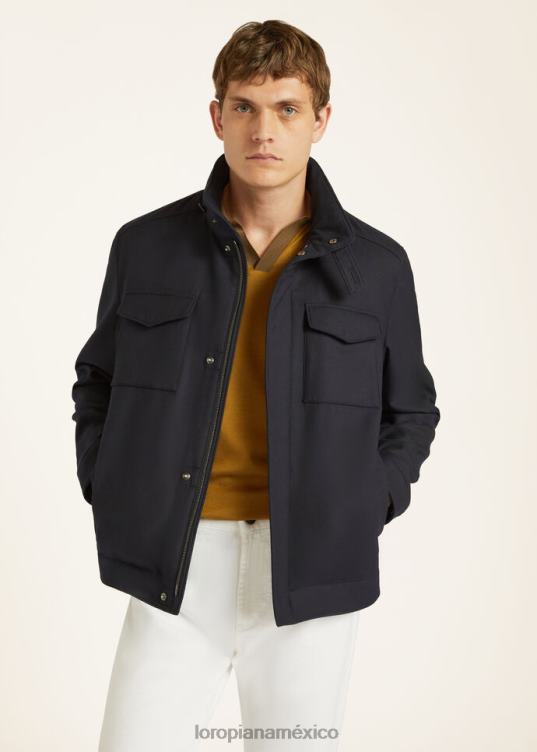 Loro Piana hombres el regalo de los reyes viajero bombardero azul marino (w000) 2FPNR914