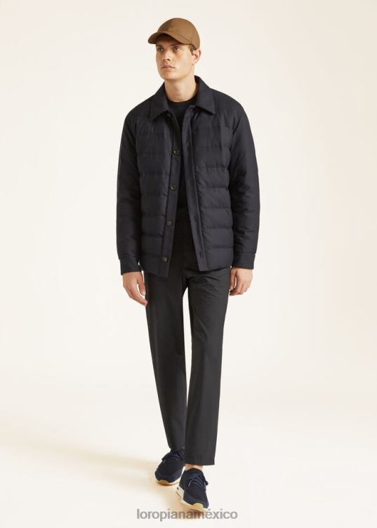 Loro Piana hombres el regalo del abrigo de pluma varonil del rey azul marino (w000) 2FPNR921