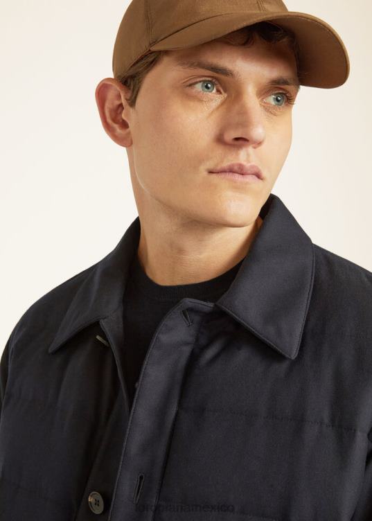 Loro Piana hombres el regalo del abrigo de pluma varonil del rey azul marino (w000) 2FPNR921