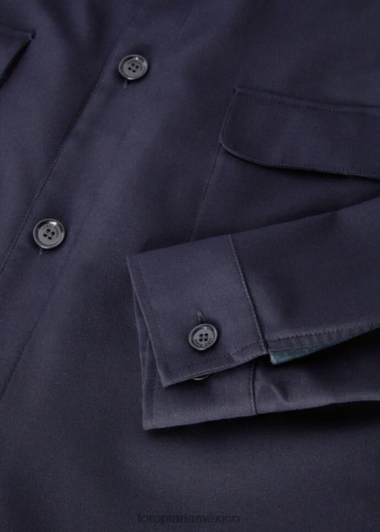 Loro Piana hombres sobrecamisa gokmate el regalo de reyes azul marino (w000) 2FPNR890
