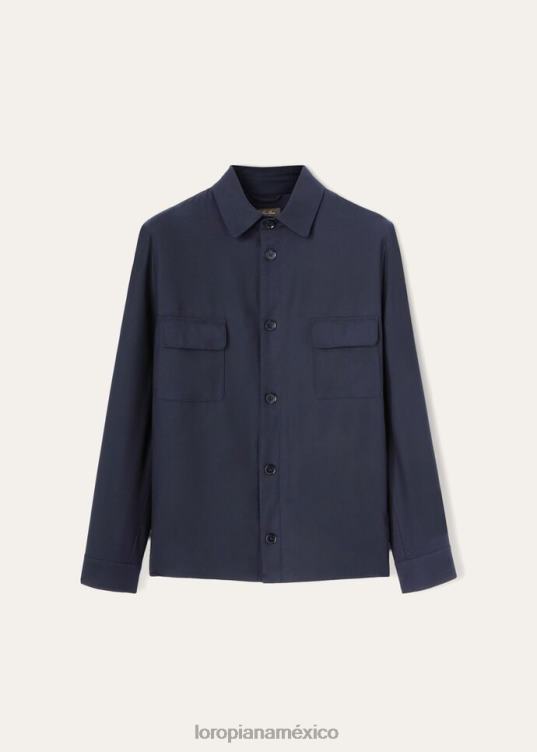Loro Piana hombres sobrecamisa gokmate el regalo de reyes azul marino (w000) 2FPNR890