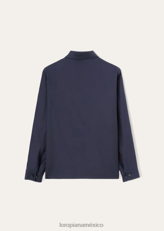 Loro Piana hombres sobrecamisa gokmate el regalo de reyes azul marino (w000) 2FPNR890