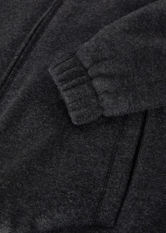 Loro Piana hombres suéter bombardero negro/gris melange (m047) 2FPNR915