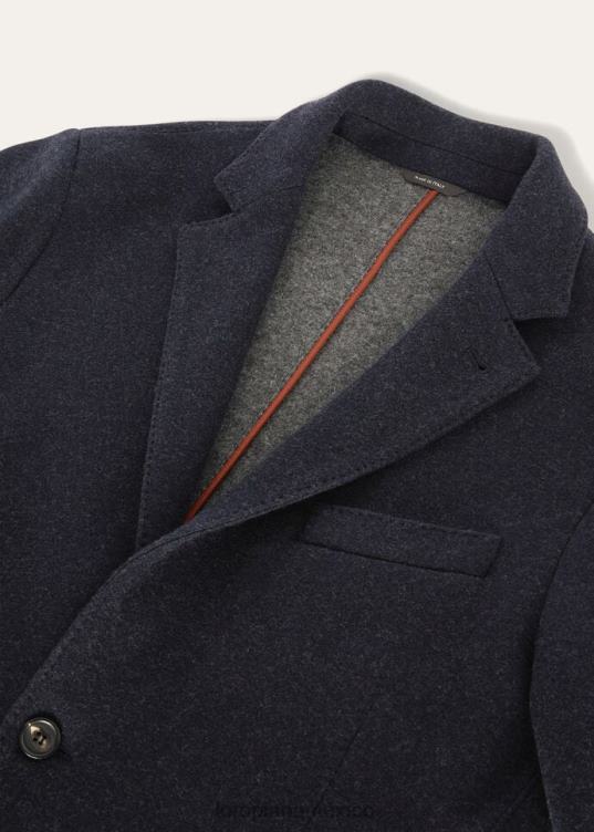 Loro Piana hombres chaqueta suéter azul marino/gris melange (bz80) 2FPNR949