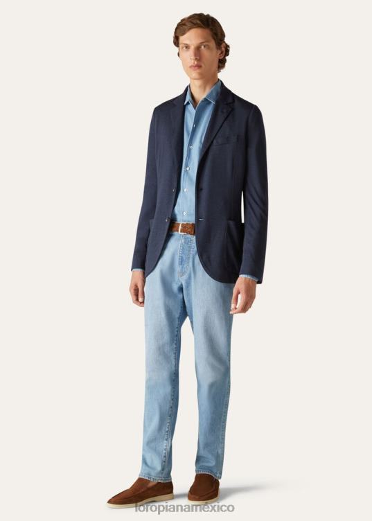 Loro Piana hombres chaqueta suéter degradado azul (w532) 2FPNR947