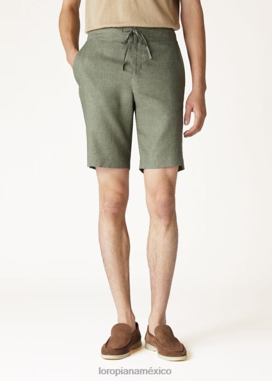 Loro Piana hombres bermudas planas paisaje verde (5j42) 2FPNR994