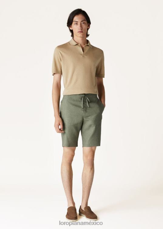 Loro Piana hombres bermudas planas paisaje verde (5j42) 2FPNR994