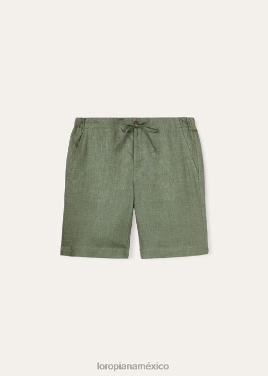 Loro Piana hombres bermudas planas paisaje verde (5j42) 2FPNR994