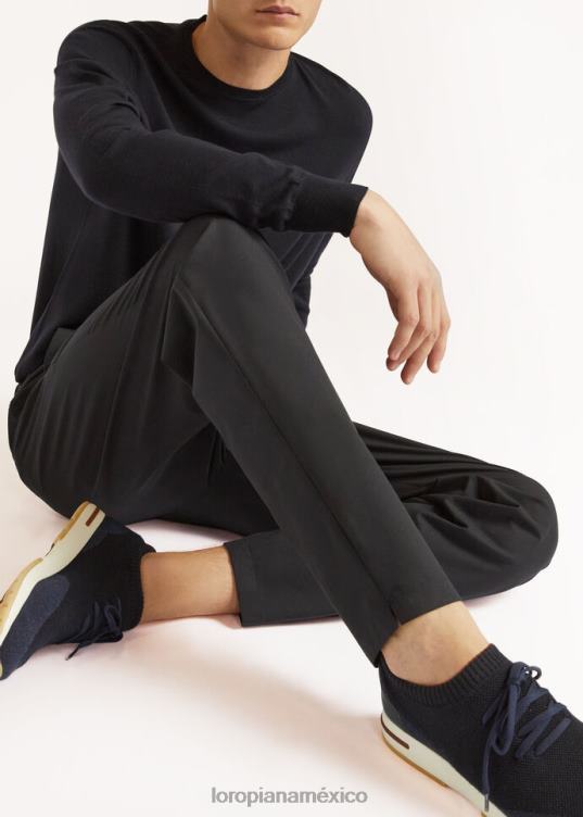 Loro Piana hombres el regalo de los reyes pantalones hammels azul marino (w000) 2FPNR1033