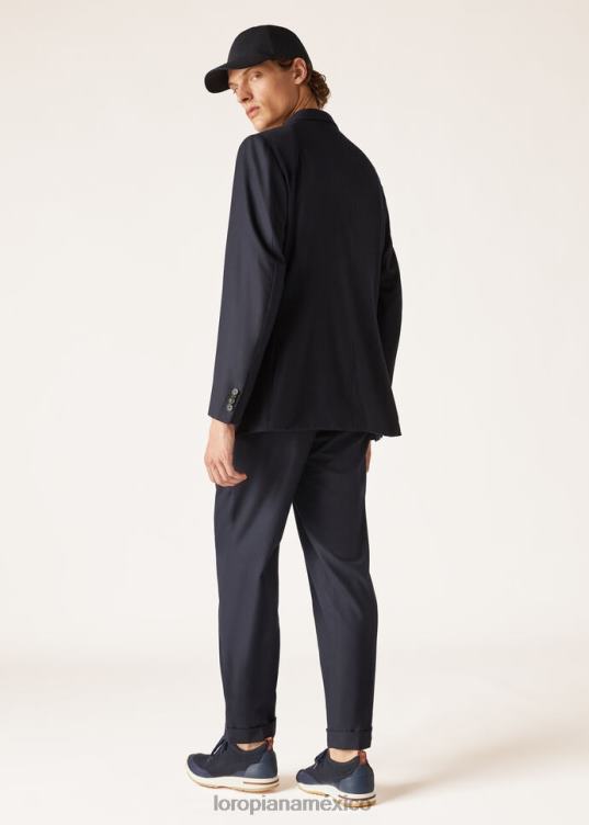 Loro Piana hombres el regalo de los reyes sastre dos pantalones pinzas azul marino (w000) 2FPNR1013