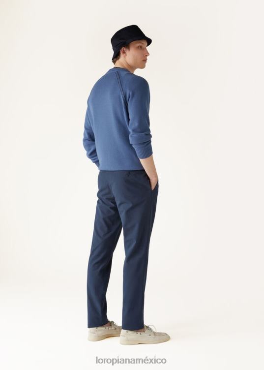 Loro Piana hombres pantalón pantaplano blanco óptico (1005) 2FPNR976