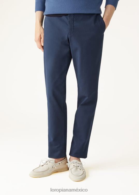 Loro Piana hombres pantalón pantaplano blanco óptico (1005) 2FPNR976