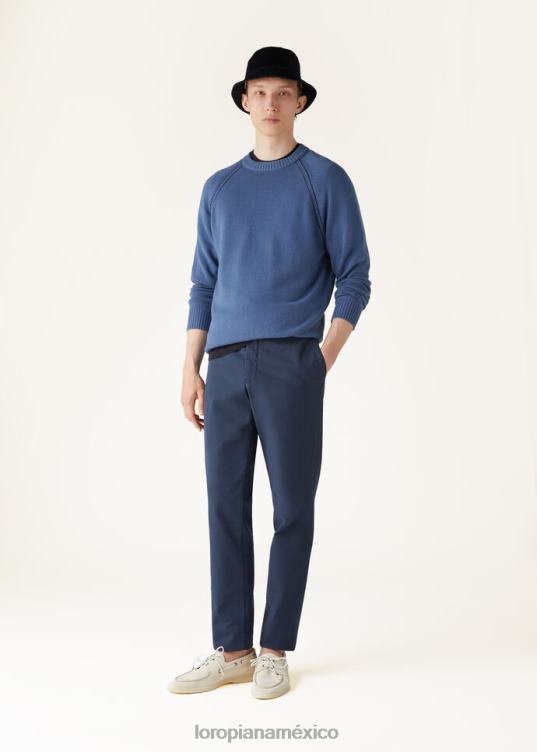 Loro Piana hombres pantalón pantaplano blanco óptico (1005) 2FPNR976