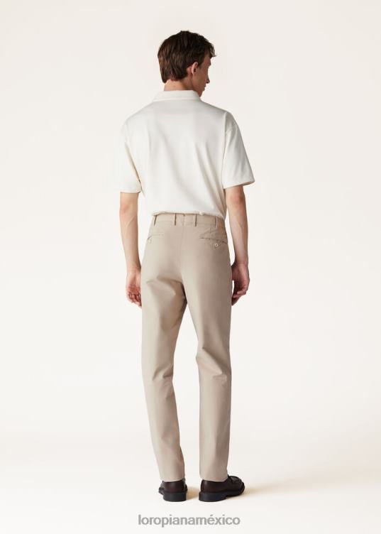 Loro Piana hombres pantalón pantaplano blanco óptico (1005) 2FPNR978
