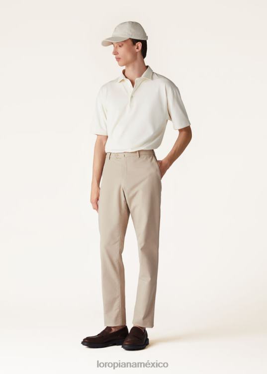 Loro Piana hombres pantalón pantaplano blanco óptico (1005) 2FPNR978