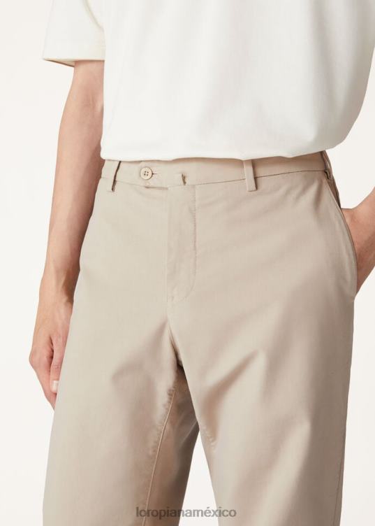 Loro Piana hombres pantalón pantaplano blanco óptico (1005) 2FPNR978