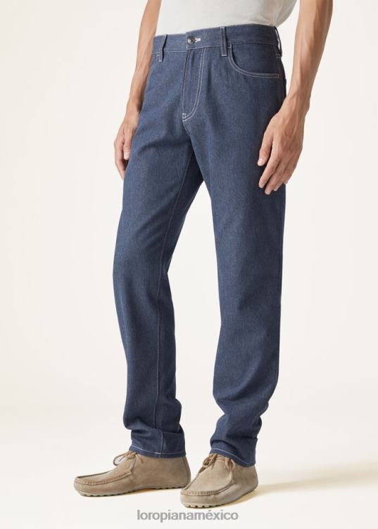 Loro Piana hombres pantalon cuarona oleada azul (w13k) 2FPNR960