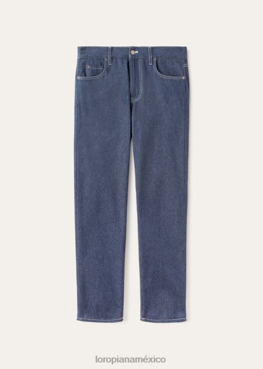 Loro Piana hombres pantalon cuarona oleada azul (w13k) 2FPNR960