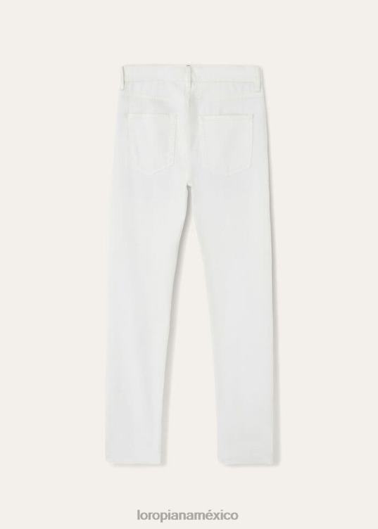 Loro Piana hombres pantalones de cinco bolsillos blanco óptico (1005) 2FPNR1002