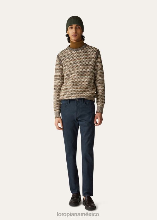 Loro Piana hombres pantalones de cinco bolsillos blanco óptico (1005) 2FPNR1003