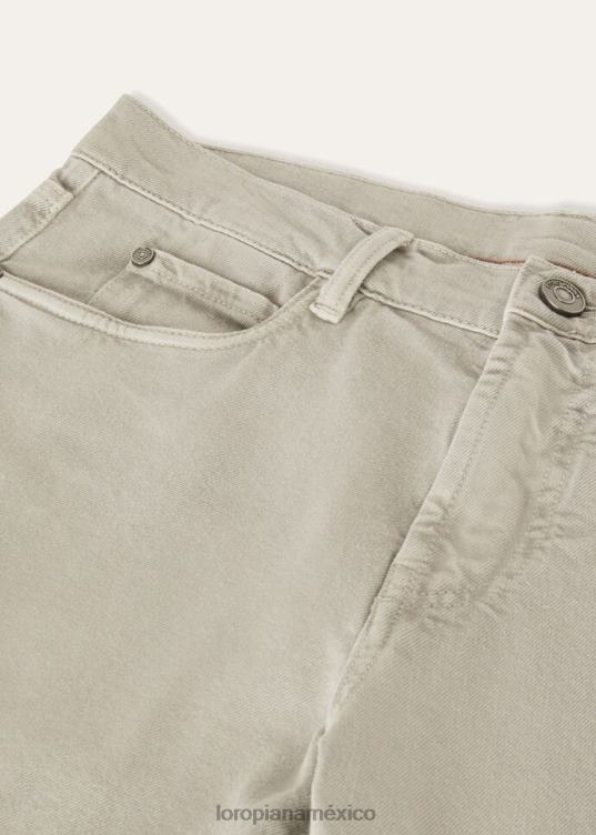 Loro Piana hombres pantalones de cinco bolsillos blanco óptico (1005) 2FPNR995
