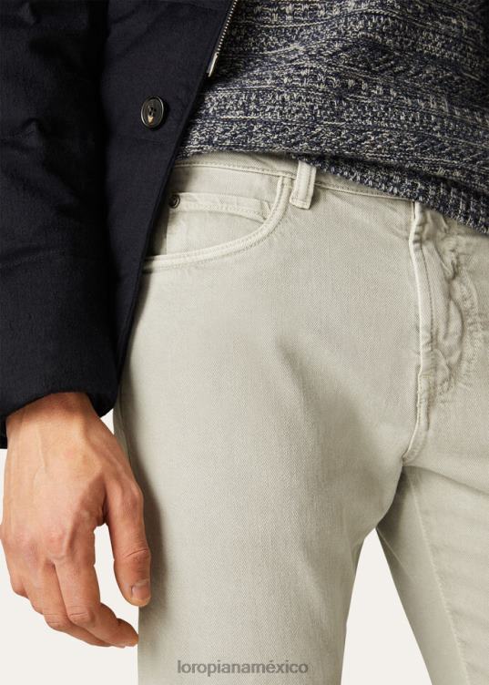 Loro Piana hombres pantalones de cinco bolsillos blanco óptico (1005) 2FPNR995