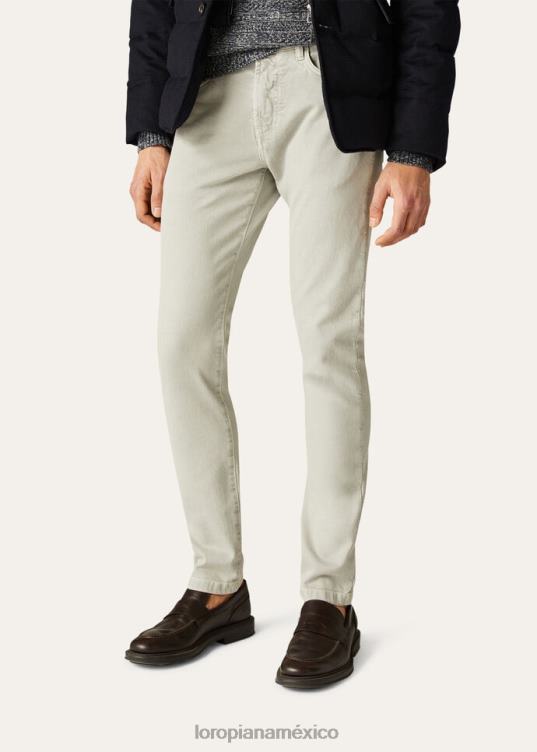 Loro Piana hombres pantalones de cinco bolsillos blanco óptico (1005) 2FPNR995