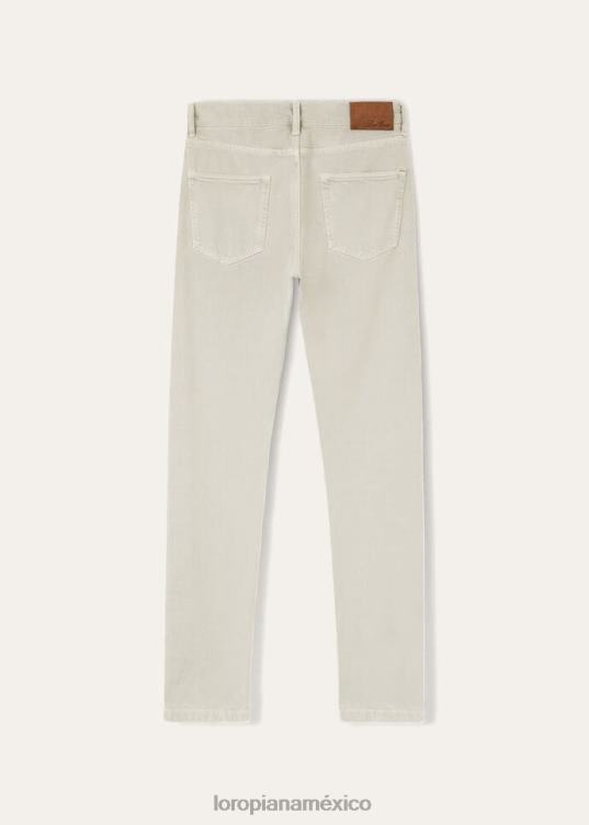 Loro Piana hombres pantalones de cinco bolsillos blanco óptico (1005) 2FPNR995