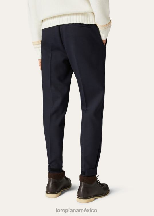 Loro Piana hombres pantalones de reunión azul marino (w000) 2FPNR1023