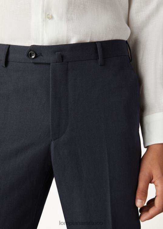 Loro Piana hombres pantalones pantaplanos slim blanco óptico (1005) 2FPNR1015