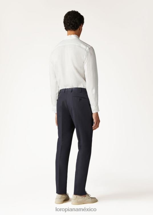 Loro Piana hombres pantalones pantaplanos slim blanco óptico (1005) 2FPNR1015