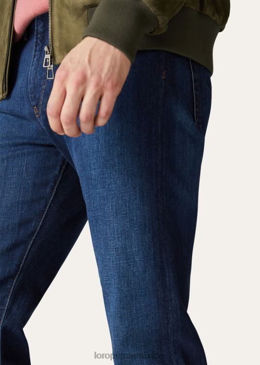 Loro Piana hombres pantalones quarona de cinco bolsillos azul japón (w0ni) 2FPNR1000
