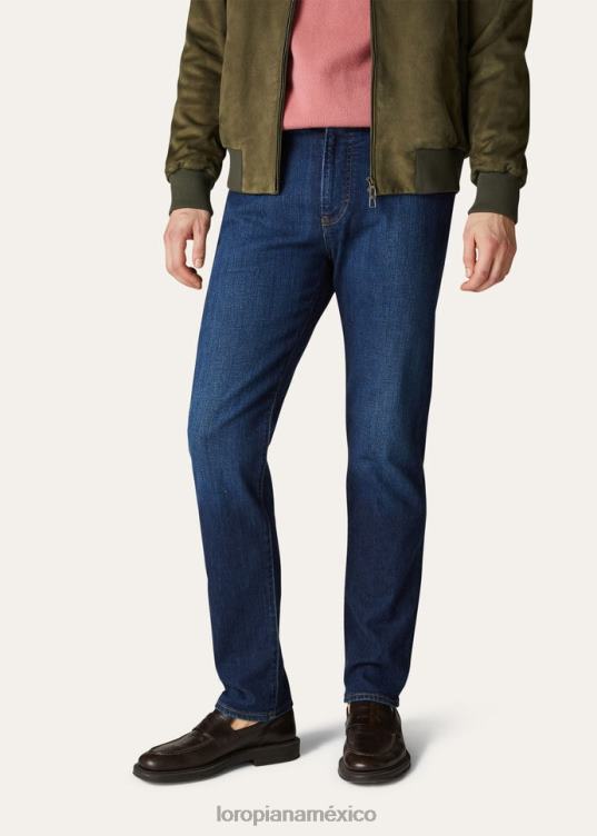 Loro Piana hombres pantalones quarona de cinco bolsillos azul japón (w0ni) 2FPNR1000