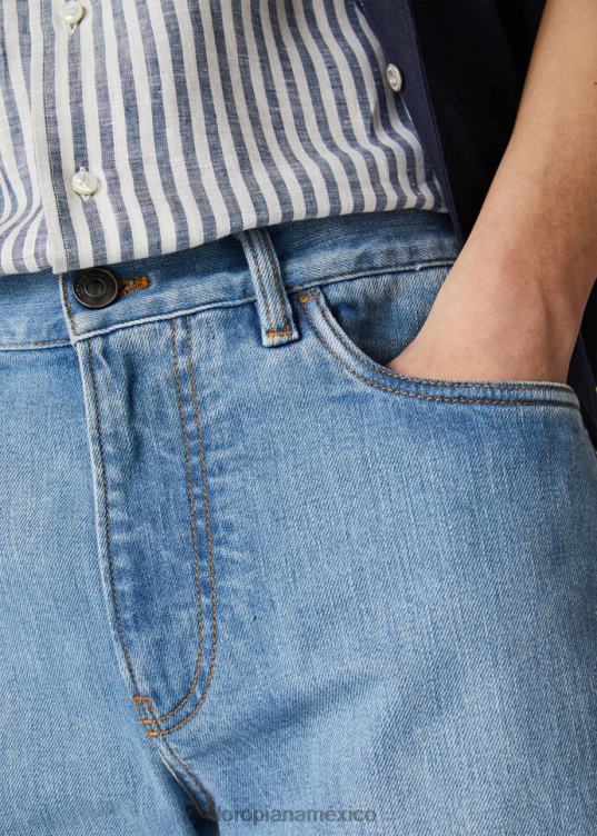 Loro Piana hombres pantalones quarona de cinco bolsillos azul japón (w0ni) 2FPNR1017