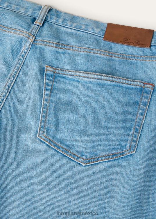 Loro Piana hombres pantalones quarona de cinco bolsillos azul japón (w0ni) 2FPNR1017