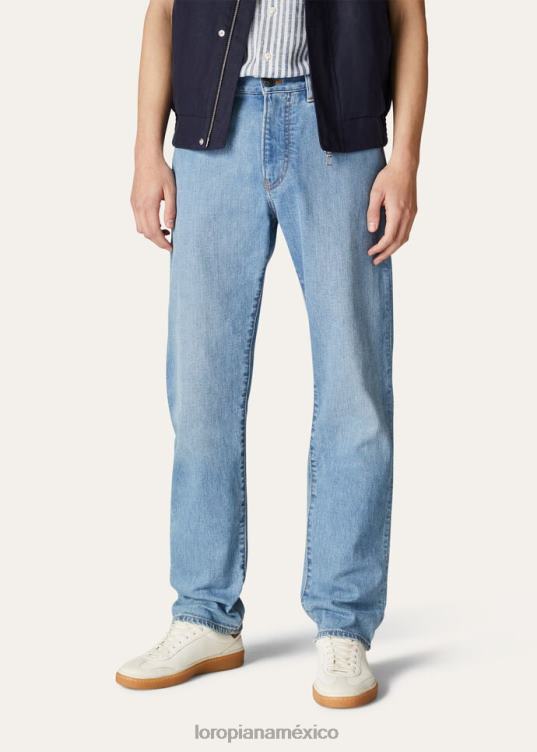 Loro Piana hombres pantalones quarona de cinco bolsillos azul japón (w0ni) 2FPNR1017