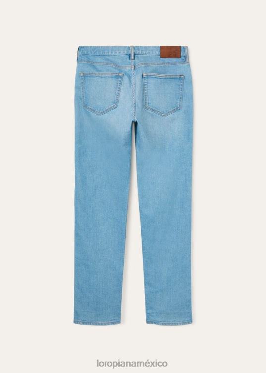 Loro Piana hombres pantalones quarona de cinco bolsillos azul japón (w0ni) 2FPNR1017