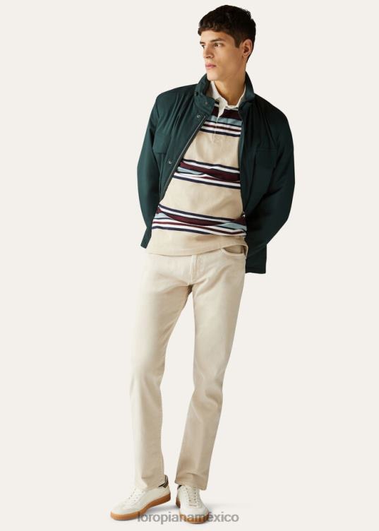 Loro Piana hombres pantalones quarona de cinco bolsillos blanco óptico (1005) 2FPNR1012