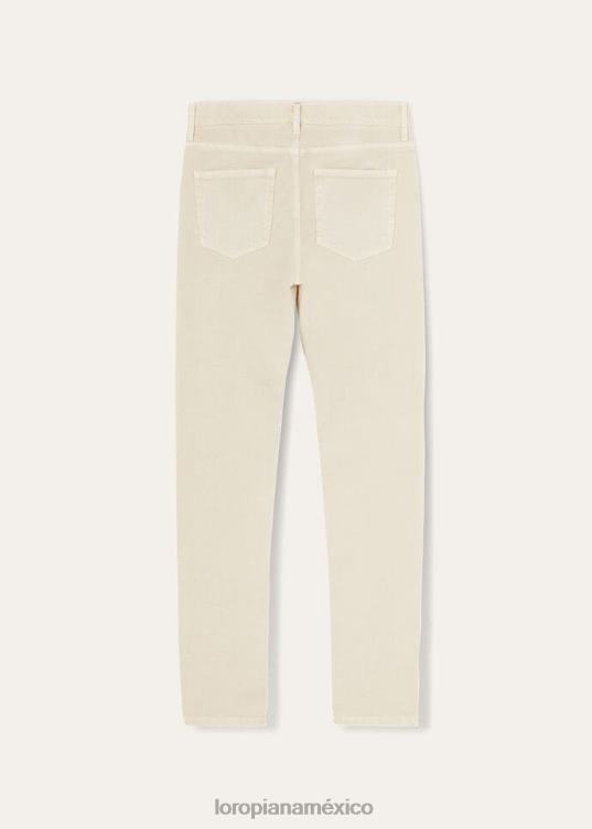 Loro Piana hombres pantalones quarona de cinco bolsillos blanco óptico (1005) 2FPNR1012