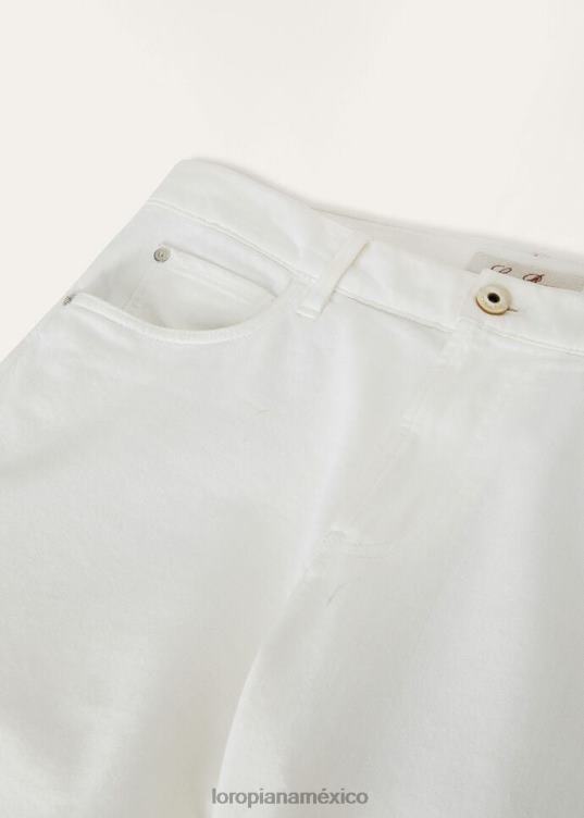 Loro Piana hombres pantalones quarona de cinco bolsillos blanco óptico (1005) 2FPNR985