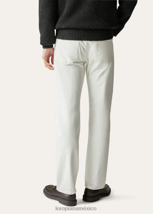 Loro Piana hombres pantalones quarona de cinco bolsillos blanco óptico (1005) 2FPNR985