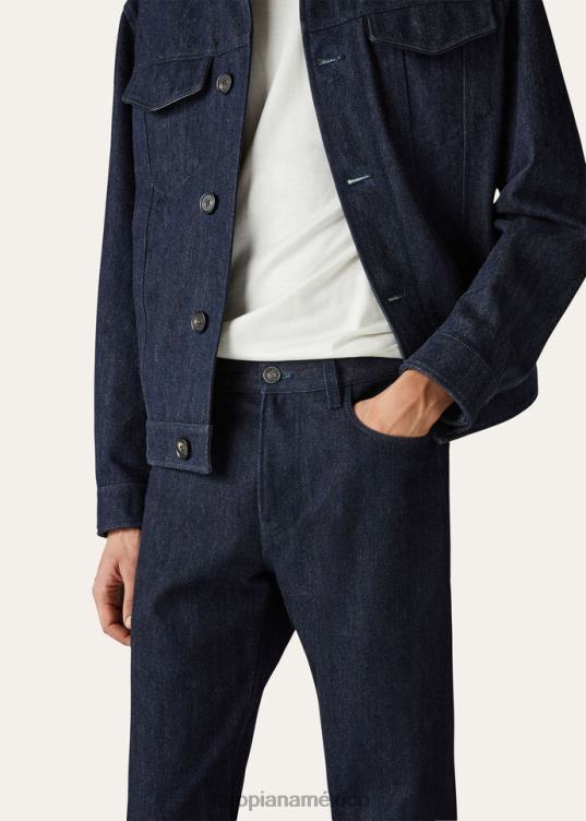 Loro Piana hombres pantalones quarona de cinco bolsillos sombra azul (w0zp) 2FPNR993