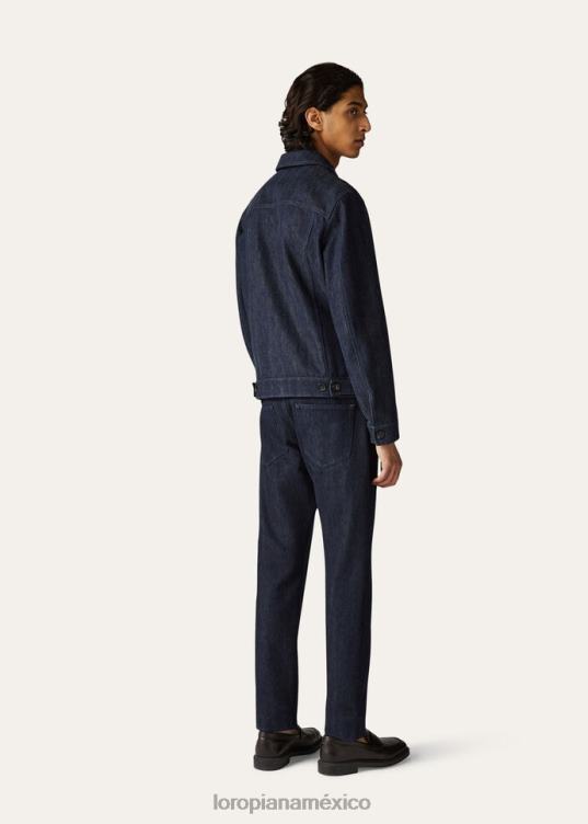 Loro Piana hombres pantalones quarona de cinco bolsillos sombra azul (w0zp) 2FPNR993